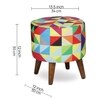 Caleb Solid Wood  Ottomon in  Multicolor Colour
