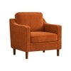 Menta Boucle Fabric Lounge Chair in Orange Colour
