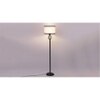 Colt Multicolour Fabric Floor Lamp with Black Iron Base