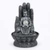 Water Fountain Serenity Palm Buddha Water Fountain in LED Crystal Ball in Black Colour