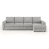 Apollo Sofa (Colour : Vapour Grey, Cushion : Soft, Back Type : Regular, Seating Capacity : Right Aligned 3 Seater + Right Aligned Chaise + Ottoman)