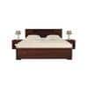 Samana Solid Wood King Storage Bed In Walnut Matte Finish