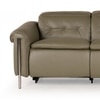 Splendor Three Seater Motorized Leather Recliner in Olive Green Colour
