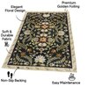 Luxe Home Polyester Twilight Floral Carpet – (5x7 Feet, Multicolor, TPR)