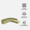 Zenliving Wood Left Aligned 3-Seater With Upholstery Non Storage Sofas In Green Colour