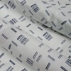 White Abstract 180 TC Fitted 1 King  Bedsheet with 2 Pillow Covers
