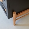 Ziggy Solid Wood Bedside Table in Black Finish