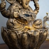 Golden 2Ft Lotus Ganesha Water Fountain
