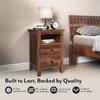Snooze Solid Wood Bedside Table in Teak Finish