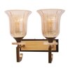 Eliante Modern Wall Lights Mild Steel & Glass Material Antique Brown & Champaign Finish