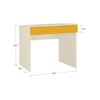Primera Kids Study Desk with Drawer in Light Woodgrain Finish Mango Yellow Colour
