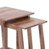 Silvino Solid Wood Nested Side Table in Teak Finish
