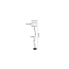 Cloeva Multicolour Fabric Floor Lamp with Black Iron Base