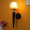 Eliante Mashal Wall Lights Mild Steel & Glass Material Brown & Clear Finish