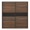 Avalon Engineered Wood 2 Sliding Door Wardrobe in Chocolate Oak Finish