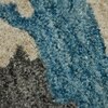 Sariah Blue Abstract Hand-Tufted Viscose 8X5 Feet Carpet