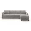 Apollo Compact Sofa (Colour : Vapour Grey, Cushion : Hard, Back Type : Regular, Seating Capacity : Left Aligned 3 Seater + Left Aligned Chaise + Ottoman)