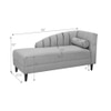 Korslund Velvet Chaise Lounger in Brown Colour