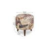 Ryder Solid Wood  Ottomon in  Beige Colour