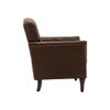 Jones Pu Leather W in g Chair in Brown