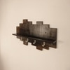 Glencroft Wooden Wall Shelf Organiser With Key Holders