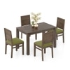 Atlas Solid Wood 4 Seater Dining Table With Atlas Dining Chair Set