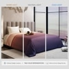 Stoa Paris Comforter for King Size Bed, 300 TC Ultra Satin Fabric  Peach Twilight