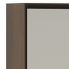 Velora Premium 2 Door 8ft Sliding Wardrobe With Mirror in Blade Grey and Choco Oak Finish