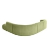 Zenliving Wood Left Aligned 3-Seater With Upholstery Non Storage Sofas In Green Colour