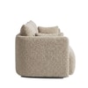 Cozychic Wood 3 Seater With Upholstery Non Storage Sofa In Beige Colour