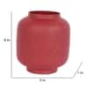 Textured Flower Pot Set Of 2 In Maroon Colour