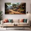 The Castle Decor Nature Wall Painting Wooden Framed 27x48 Inch (Style 2)