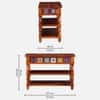 Rangrez Sheesham Wood Console Table in Honey Oak Finish