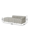 Chiccomfort Wood 3 Seater With Upholstery Non Storage Sofa In White Colour