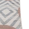 Jaipur Rugs Soft Modern Geometric Wool 5x8 Feet Classic Gray & Bijou Blue Dhurrie Carpet