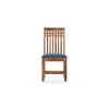 Diego Dining Chair In Teak, Fabric Midnight Indigo Blue