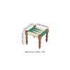 Hamilton Sheesham Wood Maachi Bench Set With 2 Stools In Green & White Rope Canning