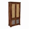 Akira Sheesham Wood Book Case Cum Crockery UnitIn Provincial Teak Finish