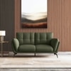 Vetra 2 Seater Leather Sofa In Olive Colour