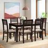 Floyd 6 Seater Dining Table Glass Top With Set Of 6 Zella Dining Chairs