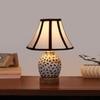 Devansh Multi Cotton Shade Lamp With Wood & Mosaic Glass Base For Decoration/Office/Home/Gifting/Study For Decoration/Office/Home/Gifting/Study