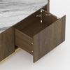 Dorian Engineered Wood Coffee Table With Ceramic Top in Walnut High Gloss Finish