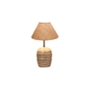 Beige Jute with White Brushed Wood Table Lamp
