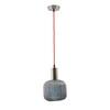 DEMARIUS Blue Glass Single Light Hanging Pendant