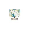 Luca Multicolor cotton table lamp with White Brushed wood base
