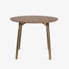 Arco Stainless Steel Round Outdoor Dining Table in Brown Colour