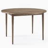 Jupiter Solid Wood Round Extension Dining Table in White Finish
