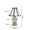 Devansh Multi Cotton Shade Lamp With Wood & Mosaic Glass Base For Decoration/Office/Home/Gifting/Study For Decoration/Office/Home/Gifting/Study