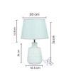 Textured Elegance Table Lamp Green Base