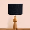 Devansh Black  Jute   Table Lamp With  Wood Natural Base (7X18.25 Inches)-17